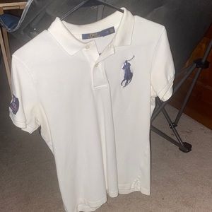 White and Navi blue U.S. open polo Ralph Lauren button up shirt